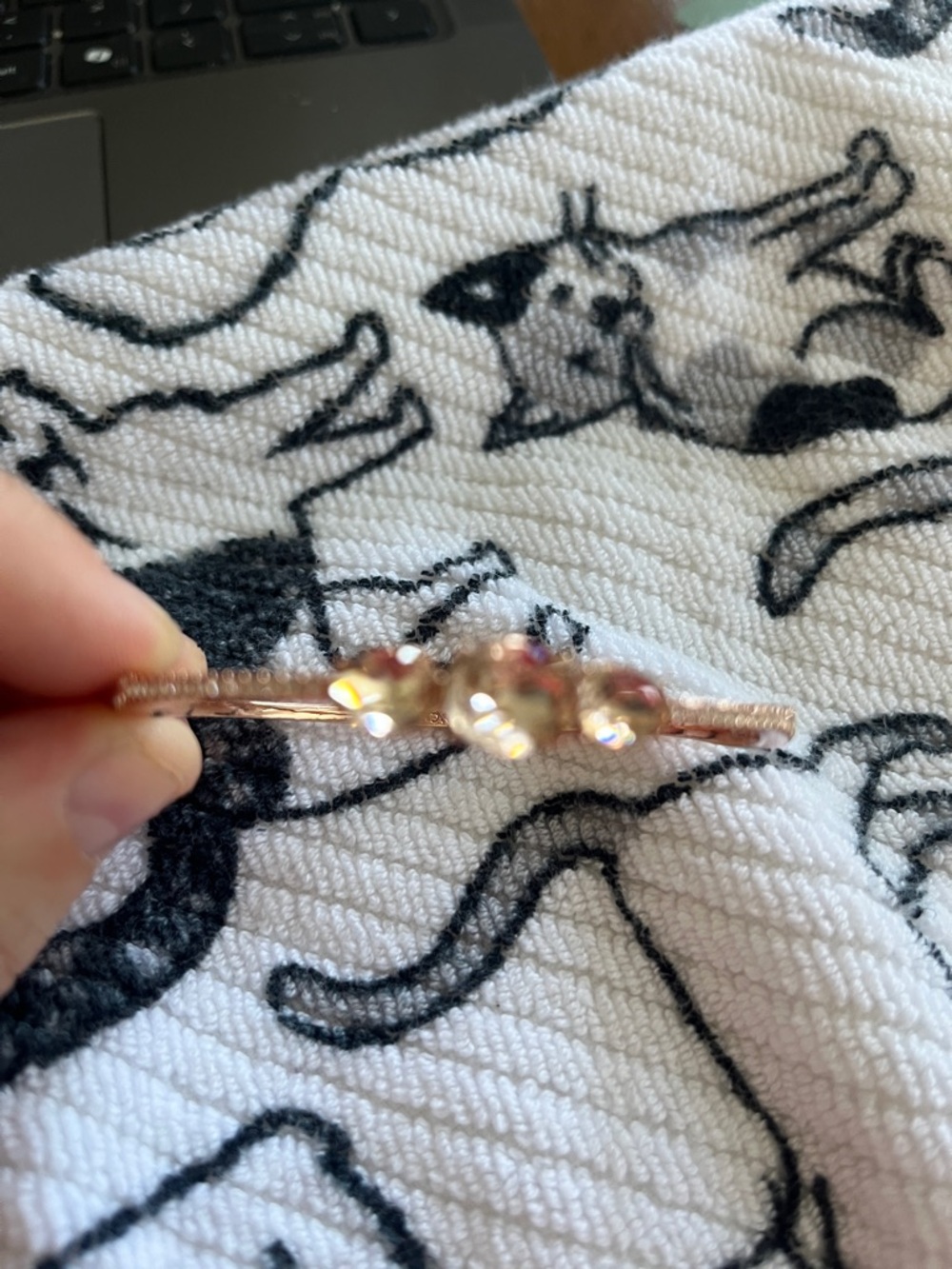 Givenchy Rose Gold Crystal Accent Bracelet